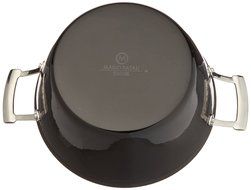 Mario Batali by Dansk Light Enameled Cast Iron Round Casserole, 4-Quart, Black N12