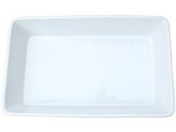 BIA Cordon Bleu 905387 3.75-Quart White Porcelain Ribbed Baking Dish, 14-Inch N5
