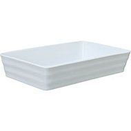 BIA Cordon Bleu 905387 3.75-Quart White Porcelain Ribbed Baking Dish, 14-Inch N7