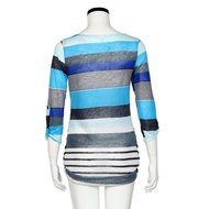 AIMTOPPY Fashion Women Stripe Loose Blouse Ladies Casual Tops T-Shirt (S, Red) N8