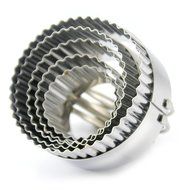 Flyesto 5 Piece Round Biscuit Cutter Set 304 Stainless Steel No Rust with Scalloped Edge For Pastry Donuts Dough... N3