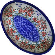Polish Pottery Ceramika Boleslawiec 1210/282 Royal Blue Patterns 5-Cup Oval Mirek Baker, 9-2/3 by 6-7/10-Inch,...