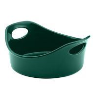 Rachael Ray Stoneware 2-Piece Bubble &amp; Brown Round Baker Set, Orange N8