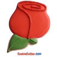 Red Rose Plastic Cookie Cutter 3.5&quot; Cc112