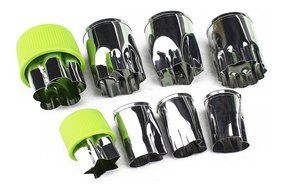 UpGoo Vegetable Cutters Shapes Set (8 Piece) - Cookie Cutters Mold Fruit Pie Crust Biscuit Presses Cutters Stamps... N2