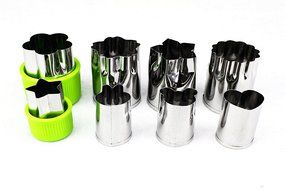 UpGoo Vegetable Cutters Shapes Set (8 Piece) - Cookie Cutters Mold Fruit Pie Crust Biscuit Presses Cutters Stamps... N3