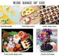 UpGoo Vegetable Cutters Shapes Set (8 Piece) - Cookie Cutters Mold Fruit Pie Crust Biscuit Presses Cutters Stamps... N8