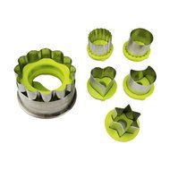 UpGoo Vegetable Cutters Shapes Set (8 Piece) - Cookie Cutters Mold Fruit Pie Crust Biscuit Presses Cutters Stamps... N9