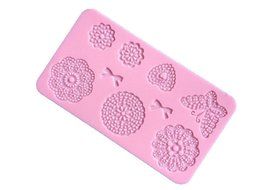 Longzand Molds Bow Flower Butterfly Lace Mold Mat with Fondant Mold, Silicone Sugar Craft Molds and Do it Yourself...