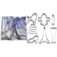 Paris Tin Cookie Cutter 7 Pc Set L1890