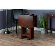 Winsome Wood TV Table Set, Walnut N5