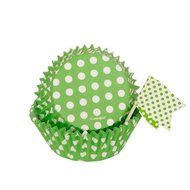 Polka Dot Cupcake Kit for 24, Lime Green