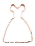 4 Inch Pretty Dress Copper Cookie Cutter