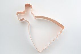 4 Inch Pretty Dress Copper Cookie Cutter N3