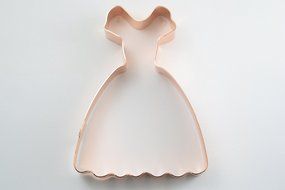 4 Inch Pretty Dress Copper Cookie Cutter N4