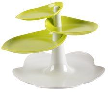 Zak Designs 3-Tier Leaf Dessert Stand, Large, Black and White N6