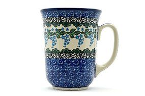 Polish Pottery Mug - 16 oz. Bistro - Wisteria