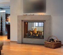 Napoleon HD81NTSB High Definition 81 See Thru Direct Vent Gas Fireplace Up to 60 000 BTUs with Modulating Thermostatic...