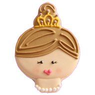 CookieCutterCom Princess Face Plastic Cookie Cutter 3.5 in