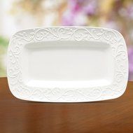 Lenox Opal Innocence Carved 13-Inch Rectangular Baker N27