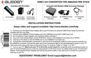 HDMI to Composite AV Converter for Amazon Fire Streaming Stick: Use Amazon Fire Streaming Stick with Older TVs... N2