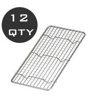 12 QTY - 1/3 SIZE WIRE PAN GRATE / COOLING RACK - WHOLESALE