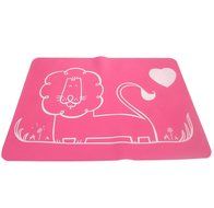Kuke Kitchen Food Grade Non-toxic Silicone Carton Lion Pattern Table Mat (Blue) N5