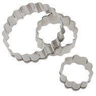 AGPtek 3PCS Stainless Steel Cookie Cutters Cake Mold Pastry Cutter - Carnation Shapes N2