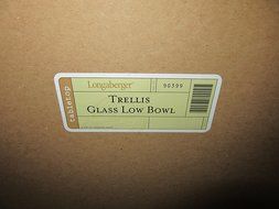 Longaberger Trellis Glass Low Bowl N2
