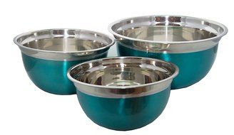Oster Metallic Red 3-Piece Mixing Bowl Set (turquoise)