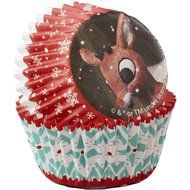 Wilton Rudolph the Red-Nosed Reindeer Mini Cupcake Liners 100-Count N3
