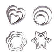 Asunflower 3Pcs Stainless Cookie Biscuit Fruit Cutter Gingerbread Boy Man Shape Mold DIY Baking Tools N5