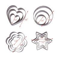 Asunflower 3Pcs Stainless Cookie Biscuit Fruit Cutter Gingerbread Boy Man Shape Mold DIY Baking Tools N7
