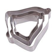 Asunflower 3Pcs Stainless Cookie Biscuit Fruit Cutter Gingerbread Boy Man Shape Mold DIY Baking Tools N11