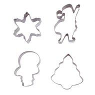 Asunflower 3Pcs Stainless Cookie Biscuit Fruit Cutter Gingerbread Boy Man Shape Mold DIY Baking Tools N19