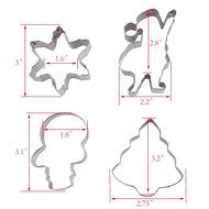 Asunflower 3Pcs Stainless Cookie Biscuit Fruit Cutter Gingerbread Boy Man Shape Mold DIY Baking Tools N22
