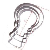 Asunflower 3Pcs Stainless Cookie Biscuit Fruit Cutter Gingerbread Boy Man Shape Mold DIY Baking Tools N44