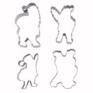 Asunflower 3Pcs Stainless Cookie Biscuit Fruit Cutter Gingerbread Boy Man Shape Mold DIY Baking Tools N45