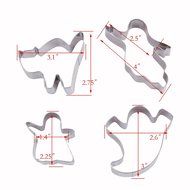 Asunflower 3Pcs Stainless Cookie Biscuit Fruit Cutter Gingerbread Boy Man Shape Mold DIY Baking Tools N58