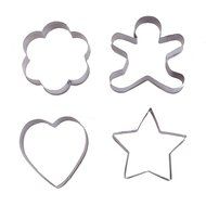 Asunflower 3Pcs Stainless Cookie Biscuit Fruit Cutter Gingerbread Boy Man Shape Mold DIY Baking Tools N68