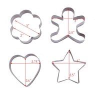 Asunflower 3Pcs Stainless Cookie Biscuit Fruit Cutter Gingerbread Boy Man Shape Mold DIY Baking Tools N71