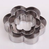 Asunflower 3Pcs Stainless Cookie Biscuit Fruit Cutter Gingerbread Boy Man Shape Mold DIY Baking Tools N98