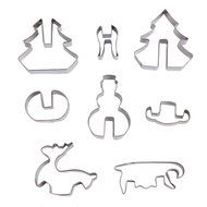 Asunflower 3Pcs Stainless Cookie Biscuit Fruit Cutter Gingerbread Boy Man Shape Mold DIY Baking Tools N101