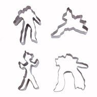 Asunflower 3Pcs Stainless Cookie Biscuit Fruit Cutter Gingerbread Boy Man Shape Mold DIY Baking Tools N106
