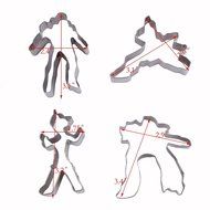 Asunflower 3Pcs Stainless Cookie Biscuit Fruit Cutter Gingerbread Boy Man Shape Mold DIY Baking Tools N109