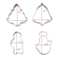 Asunflower 3Pcs Stainless Cookie Biscuit Fruit Cutter Gingerbread Boy Man Shape Mold DIY Baking Tools N121