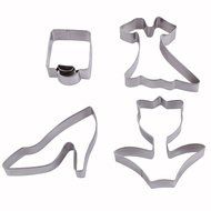 Asunflower 3Pcs Stainless Cookie Biscuit Fruit Cutter Gingerbread Boy Man Shape Mold DIY Baking Tools N130