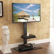 Fitueyes TT207001MB Swivel TV Stand and Mount for 32-65 Inch