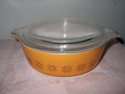 Vintage Corning Pyrex Orange TOWN &amp; COUNTRY 1 Pint Casserole Baking Dish w/ Clear Lid N2