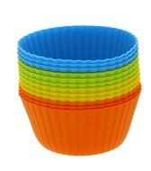 24 Silicone Cupcake Cases Liners - Your Greaseproof Muffin Baking Cups Solution -24 Set